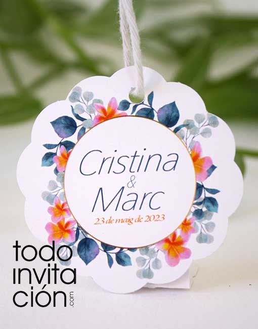 etiqueta personalizada boda