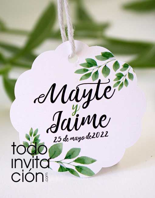 etiqueta personalizada detalles de boda