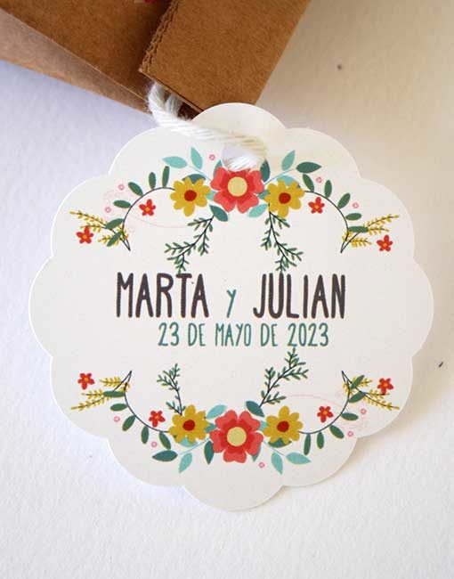 etiqueta kraft personalizada boda comunion bautizo