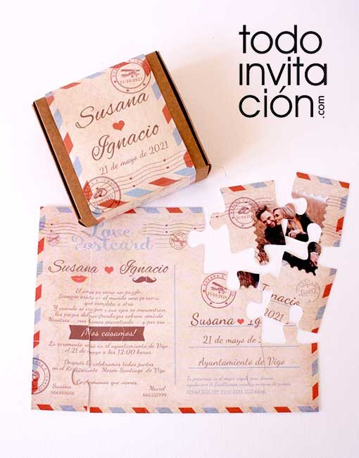 invitacion puzzle boda todoinvitacion