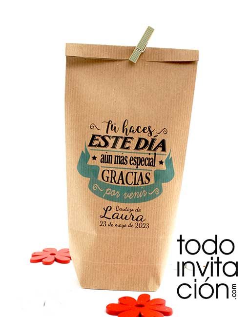 Bolsa kraft personalizada bodas