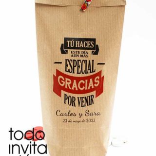 Bolsa kraft personalizada detalles de comunion