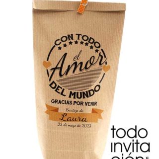 Bolsa personalizada con todo el amor