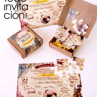 invitacion puzzle bodas