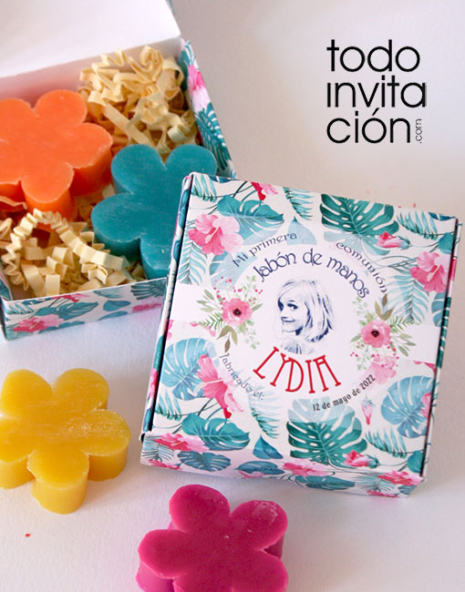 JABONES “SPRING FLOWER” – comunión - Todoinvitacion- invitaciones y  detalles diferentes