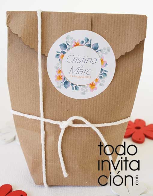 ▷ Pegatina personalizada boda Modelo Sunset ❤️