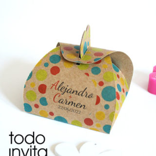 caja detalles kraft personalizada bodas