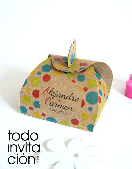 caja detalles kraft personalizada bodas