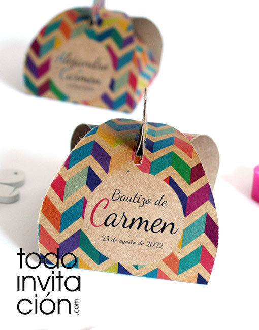 caja kraft personalizada para boda comunion bautizo regalos