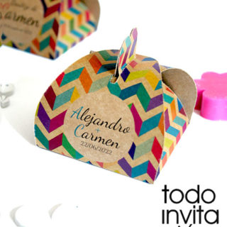 caja kraft personalizada para boda comunion bautizo regalos