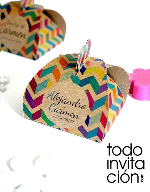 caja kraft personalizada para boda comunion bautizo regalos