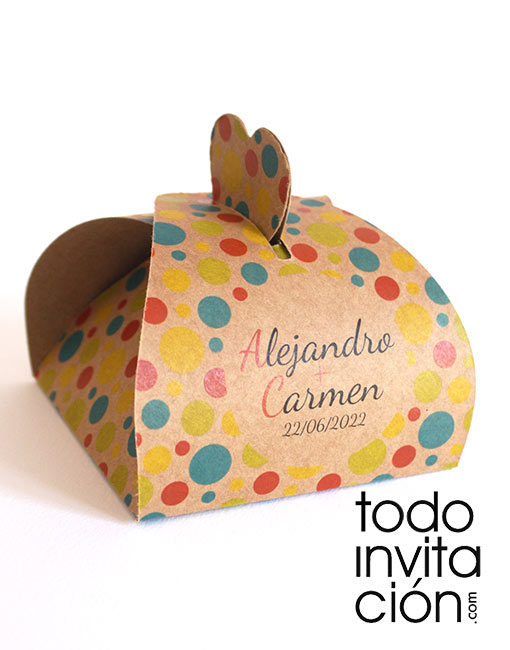 caja kraft personalizada para regalos de comunion y boda