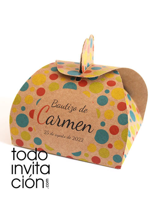 caja kraft personalizada para regalos de comunion y boda