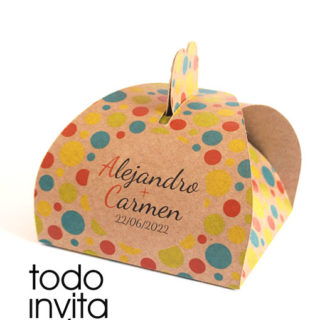 caja kraft personalizada para regalos de comunion y boda