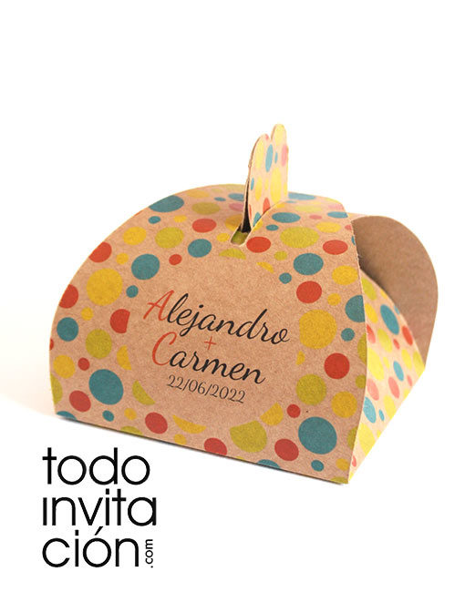 caja kraft personalizada para regalos de comunion y boda