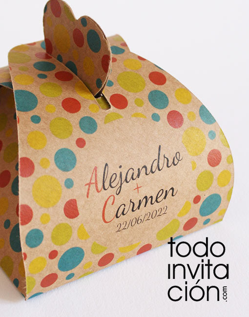 caja kraft personalizada para regalos de comunion y boda