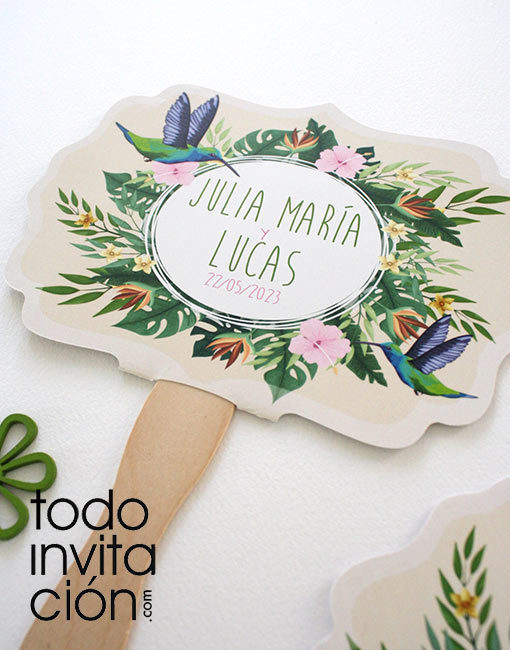 pai pai abanico para boda comunion bautizo