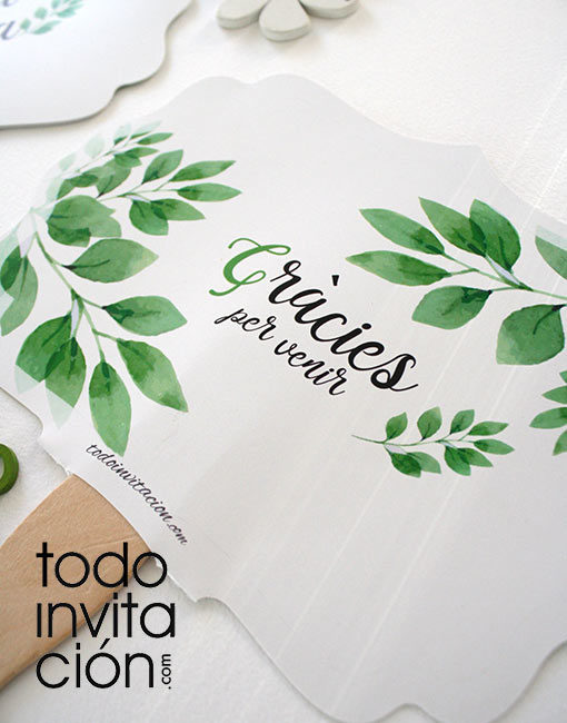 pai pai abanico para boda comunion bautizo