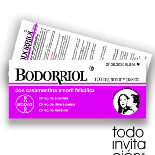 invitacion original boda bodorriol