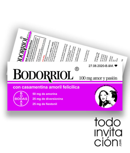 invitacion original boda bodorriol