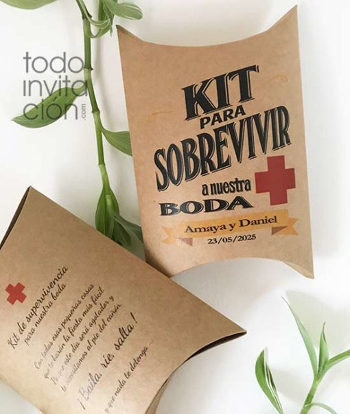 cajas kit supervivencia boda