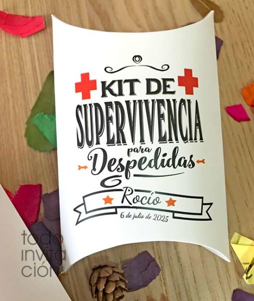 cajas kit supervivencia despedidas