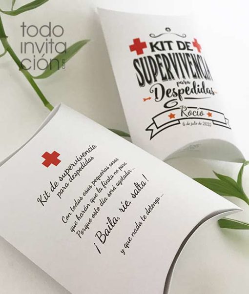 CAJA  KIT DE SUPERVIVENCIA DESPEDIDAS - Pack 10 und. - Imagen 3