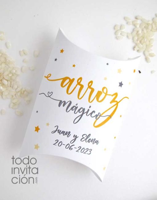 caja de arroz para bodas