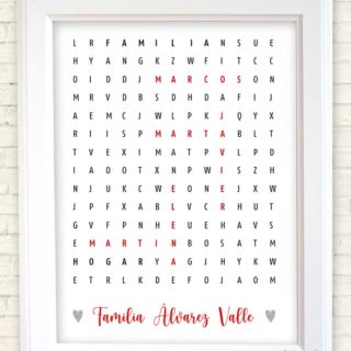 Cuadro personalizado con nombre familia
