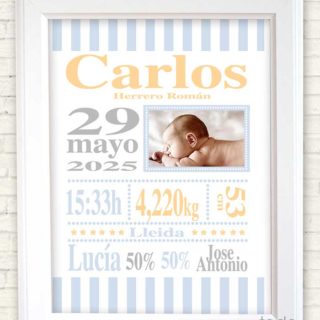 cuadro nacimientos personalizado