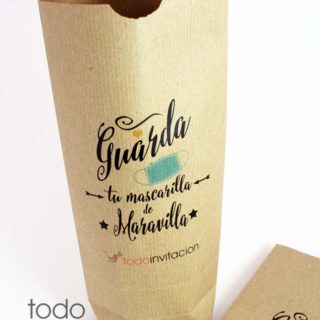 bolsa papel porta mascarillas personalizada