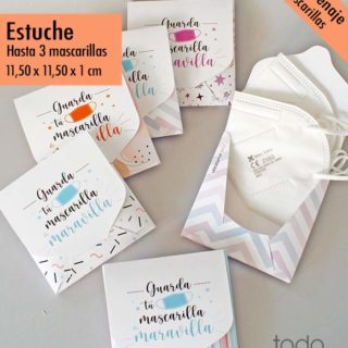 estuche caja porta mascarillas