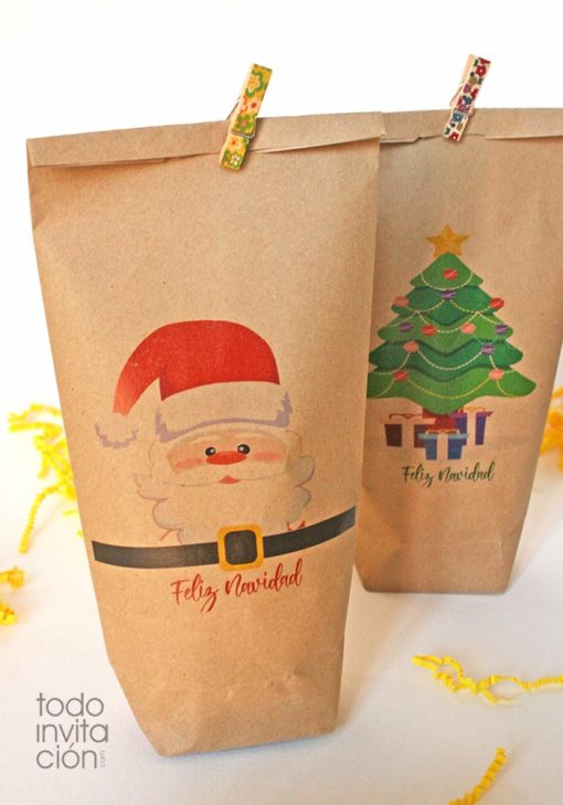 bolsas navidad kraft regalos y detalles