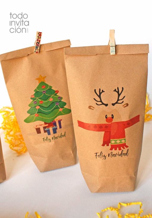 bolsas navidad kraft regalos y detalles