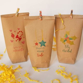 bolsas navidad kraft regalos y detalles