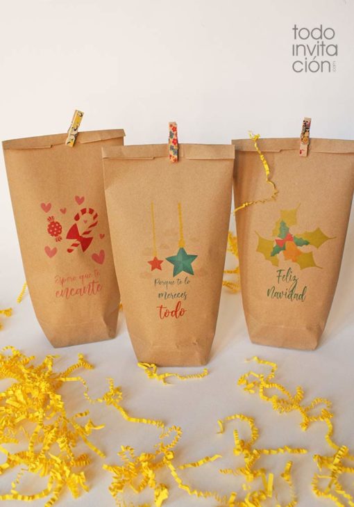 bolsas navidad kraft regalos y detalles