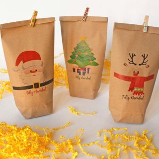 bolsas navidad kraft regalos y detalles