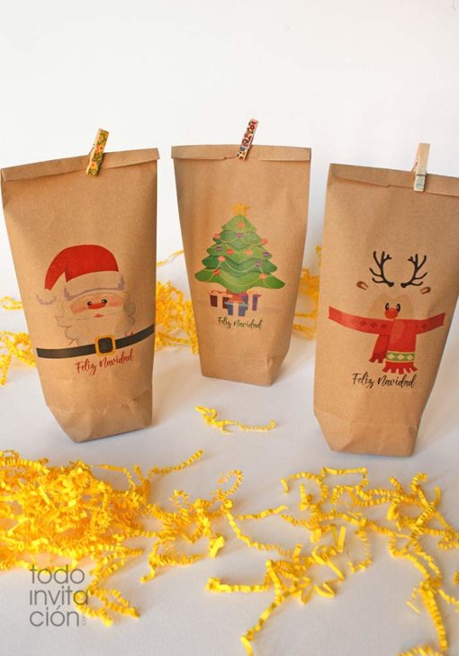 bolsas navidad kraft regalos y detalles