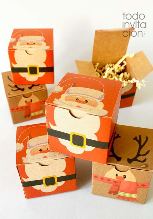 cajas kraft navidad para regalos