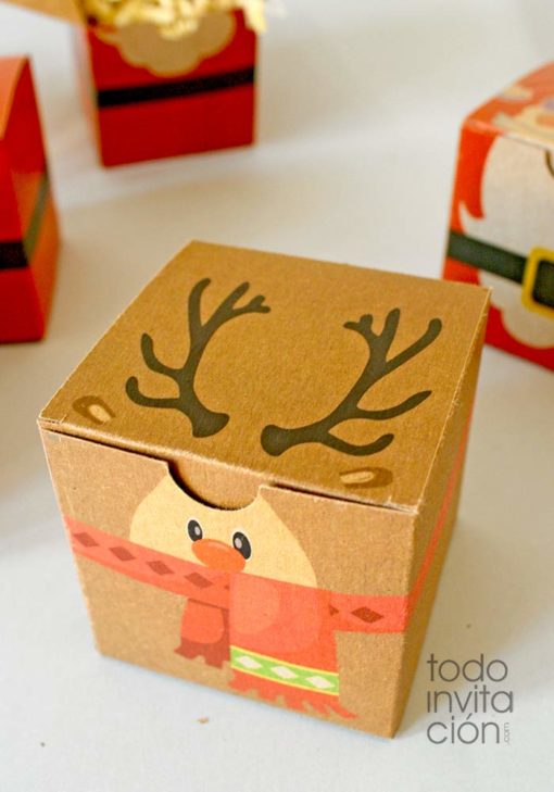 cajas kraft navidad para regalos