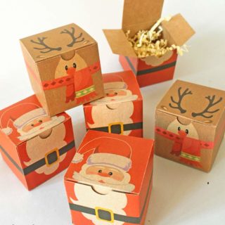 cajas kraft navidad para regalos