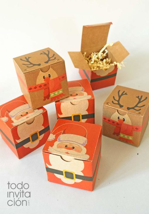 cajas kraft navidad para regalos
