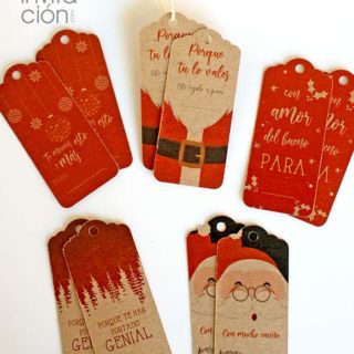etiquetas kraft navidad regalos