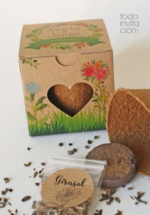 kit de semillas personalizado aromaticas flores