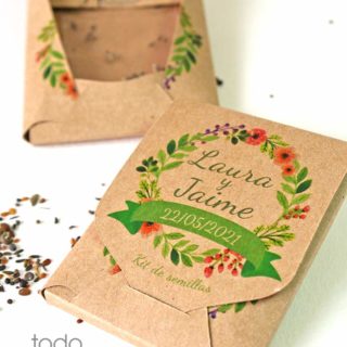 kit semillas personalizado boda bautizo comunion regalo empresa