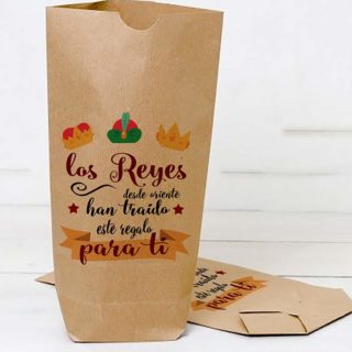 bolsas papel kraft navidad regalos reyes