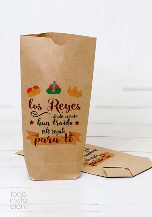 bolsas papel kraft navidad regalos reyes