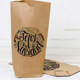 bolsas papel kraft navidad regalos reyes