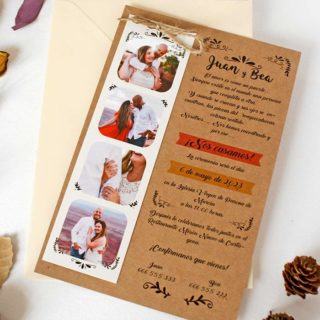 invitacion fotomaton boda original