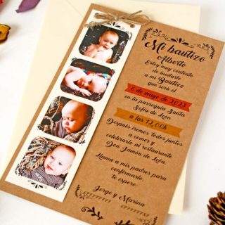 invitacion fotomaton bautizo original
